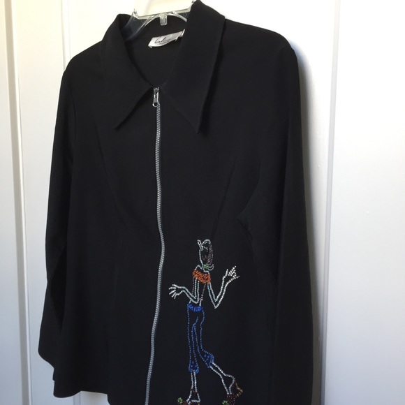 Black jacket with rhinestones! - Picture 4 of 15